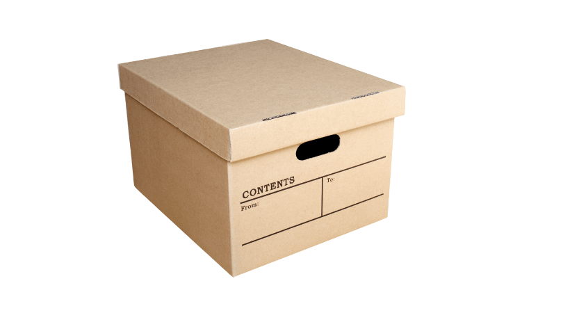 Archive boxes ready for secure destruction